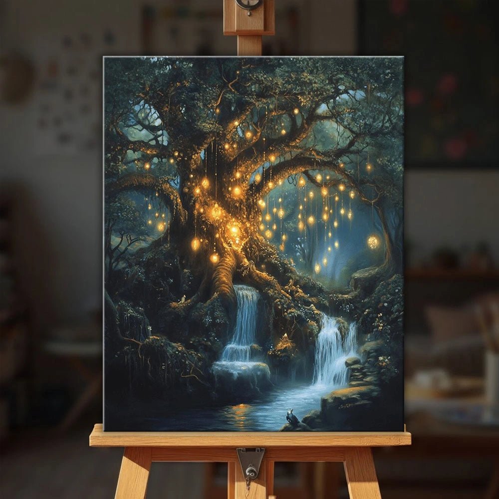 Whispering Lightfall Tree paint by numbers kit