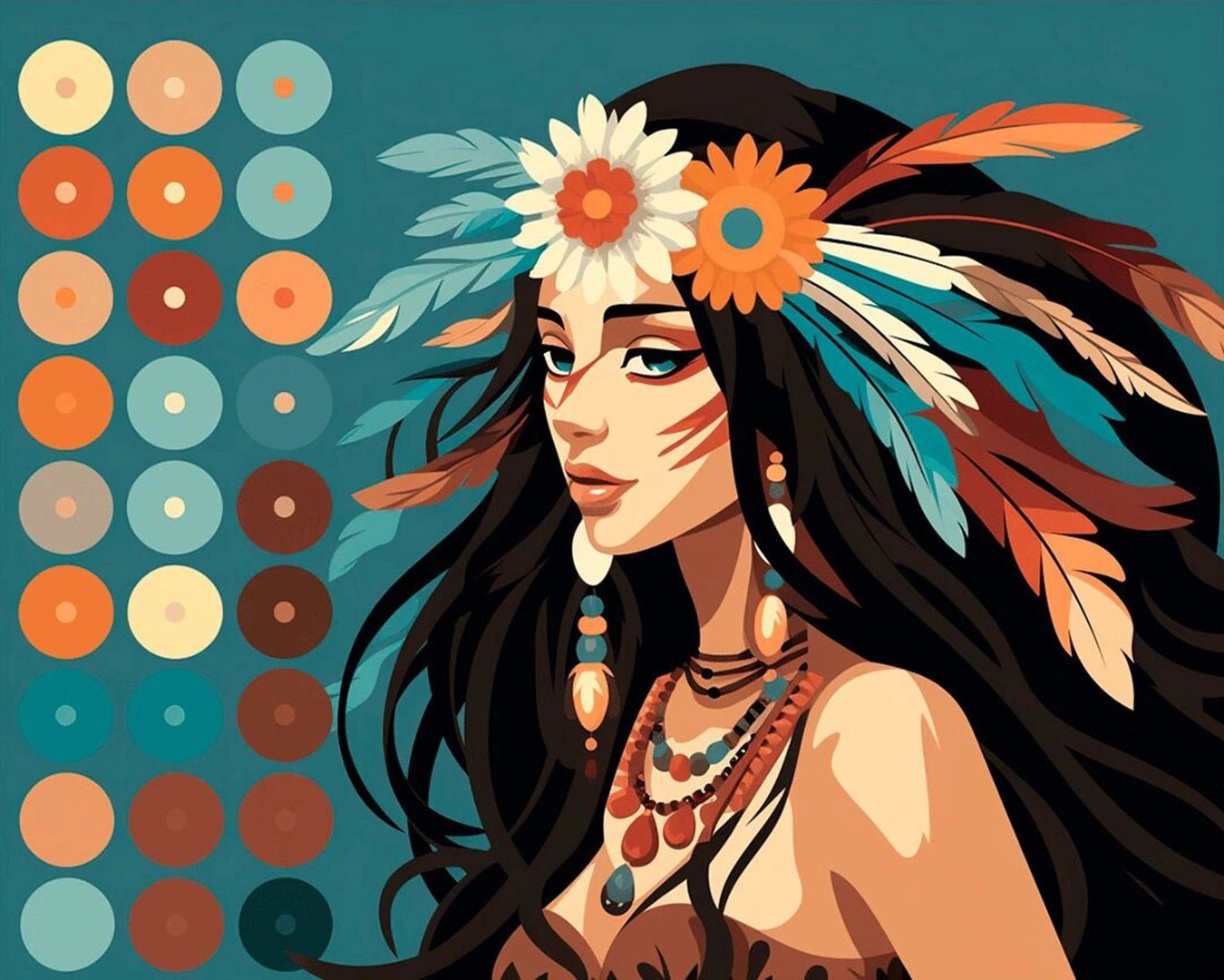 Tribal Beauty paint by numbers kit