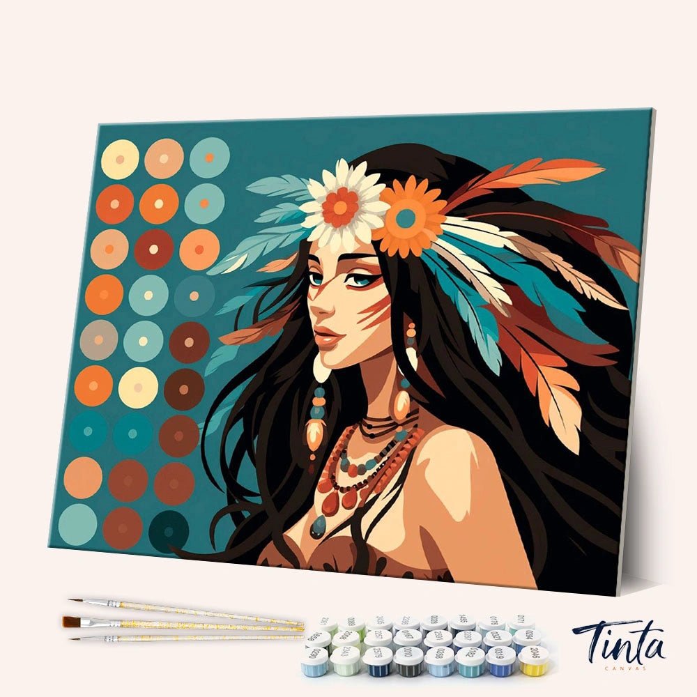 Tribal Beauty paint by numbers kit