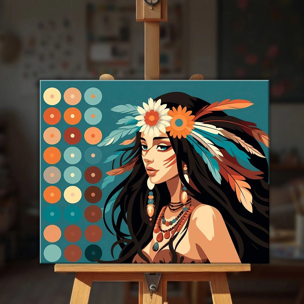 Tribal Beauty paint by numbers kit