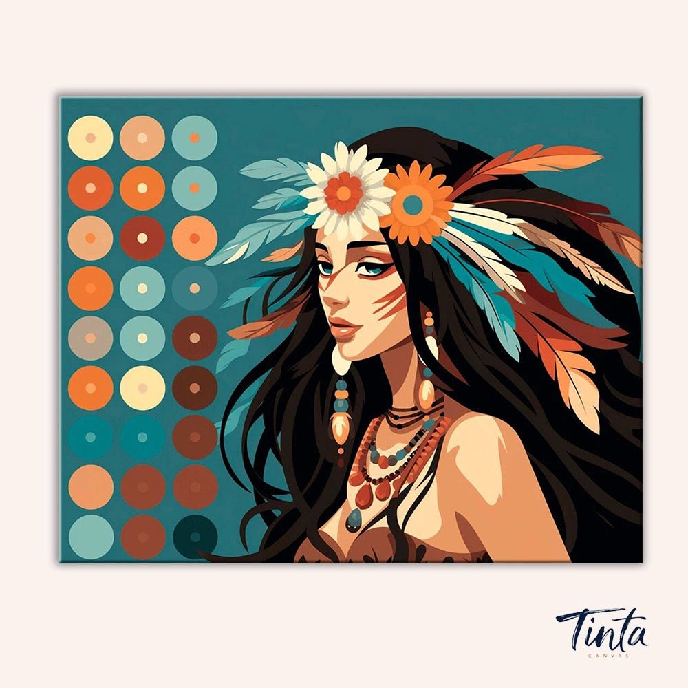 Tribal Beauty paint by numbers kit