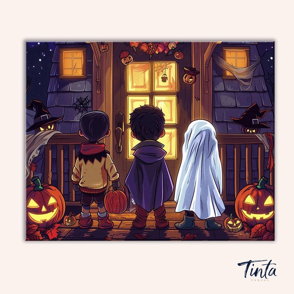 Trick or Treat Night paint by numbers kit