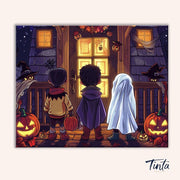 Trick or Treat Night paint by numbers kit