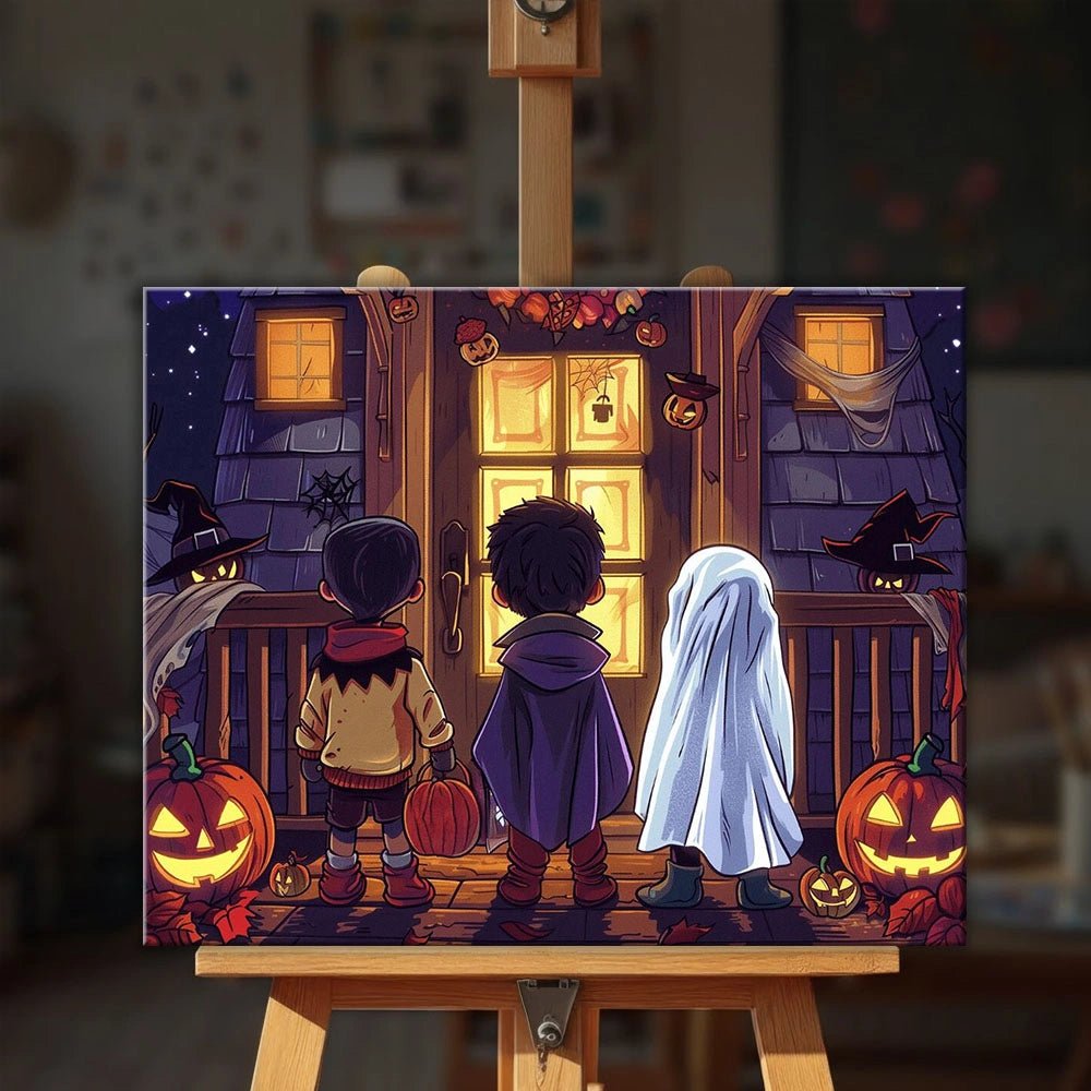 Trick or Treat Night paint by numbers kit