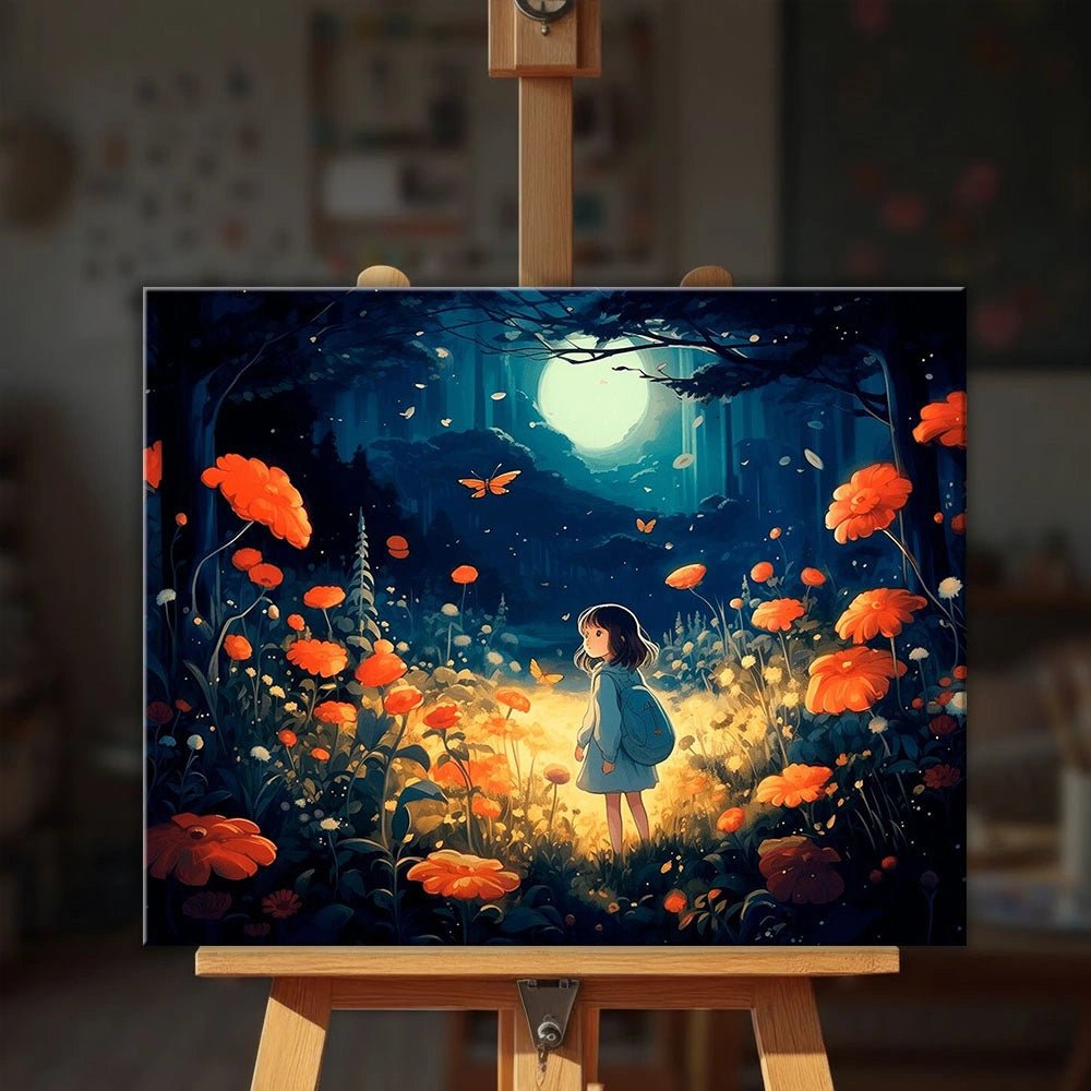 Moonlit Garden Wanderer paint by numbers kit