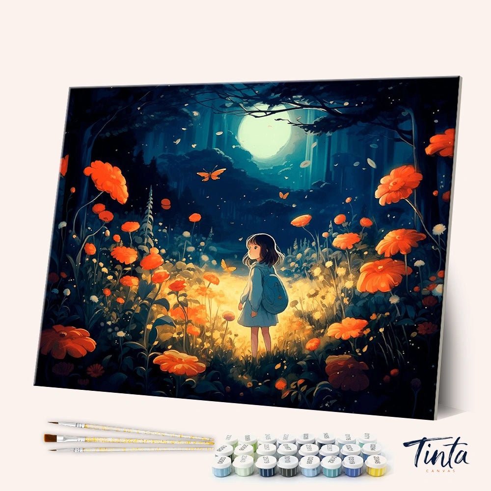 Moonlit Garden Wanderer paint by numbers kit