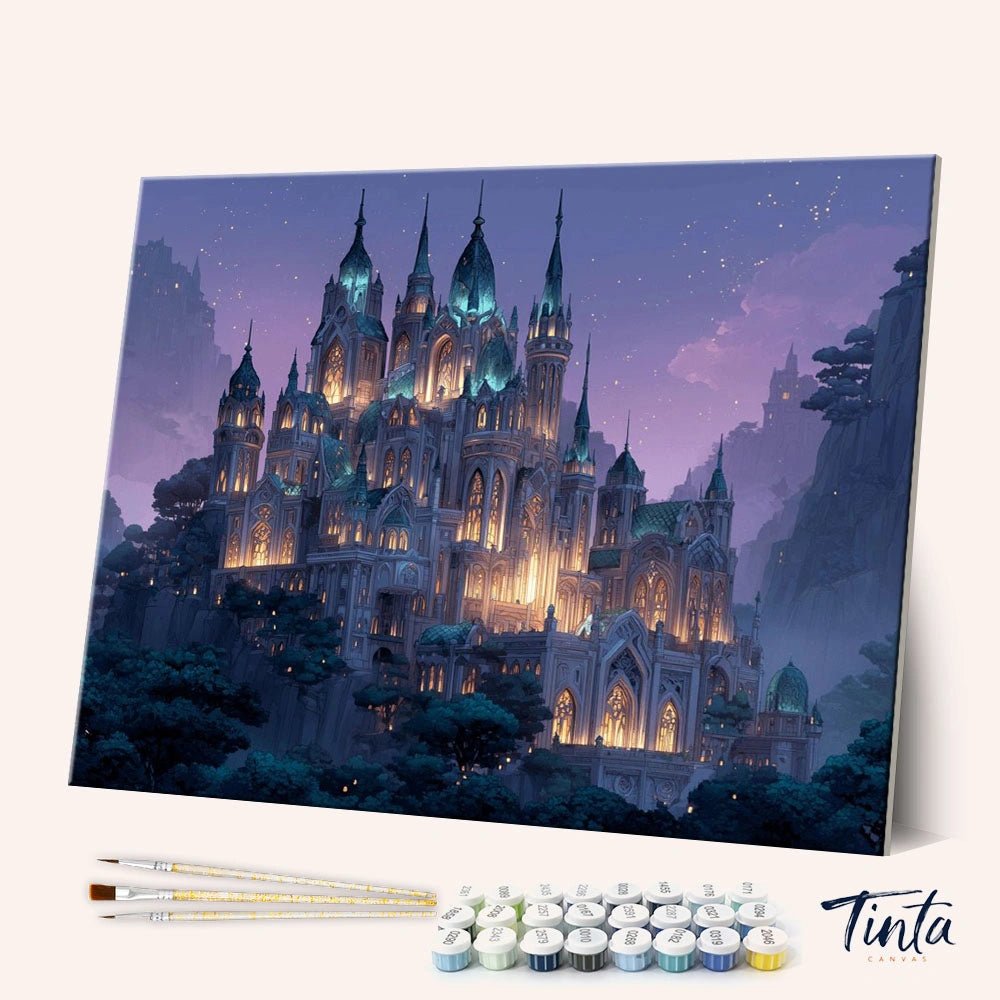 Celestial Twilight Castle paint by numbers kit