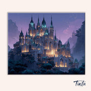 Celestial Twilight Castle paint by numbers kit