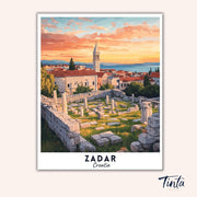 Zadar - Travel Poster paint by numbers kit