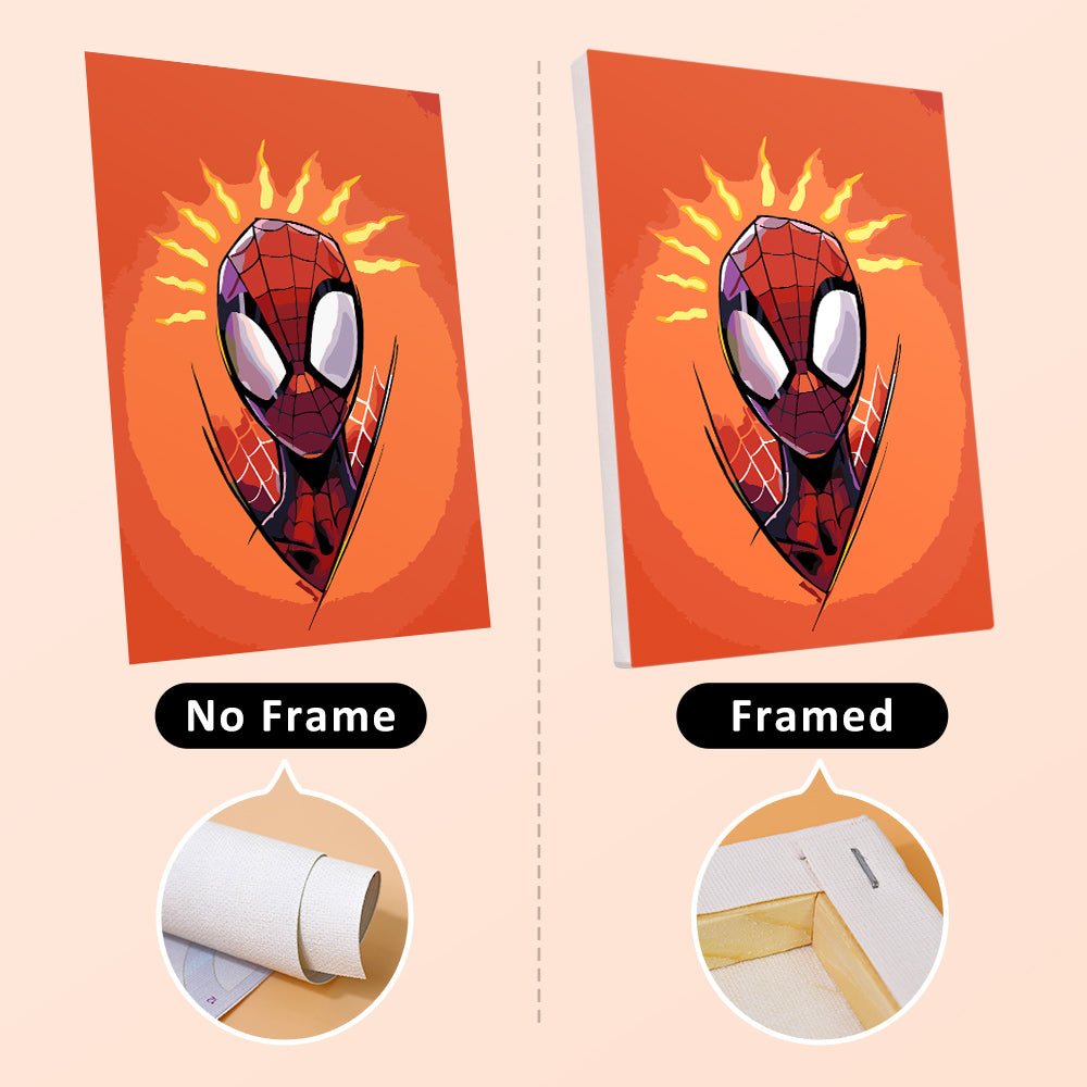 Spider Hero Minis - Mini Paint by Numbers Kit (6 Pieces) paint by numbers kit