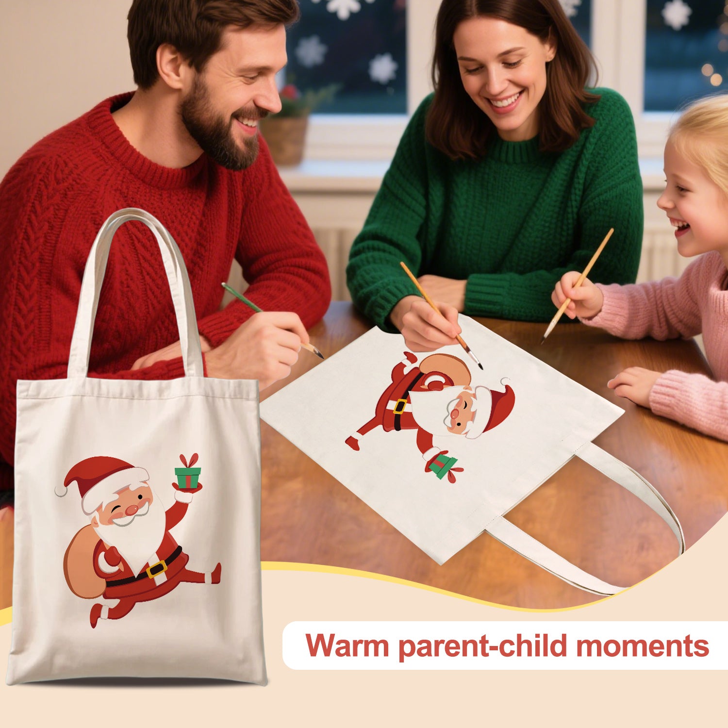 Jolly Santa Carry Bag paint by numbers kit