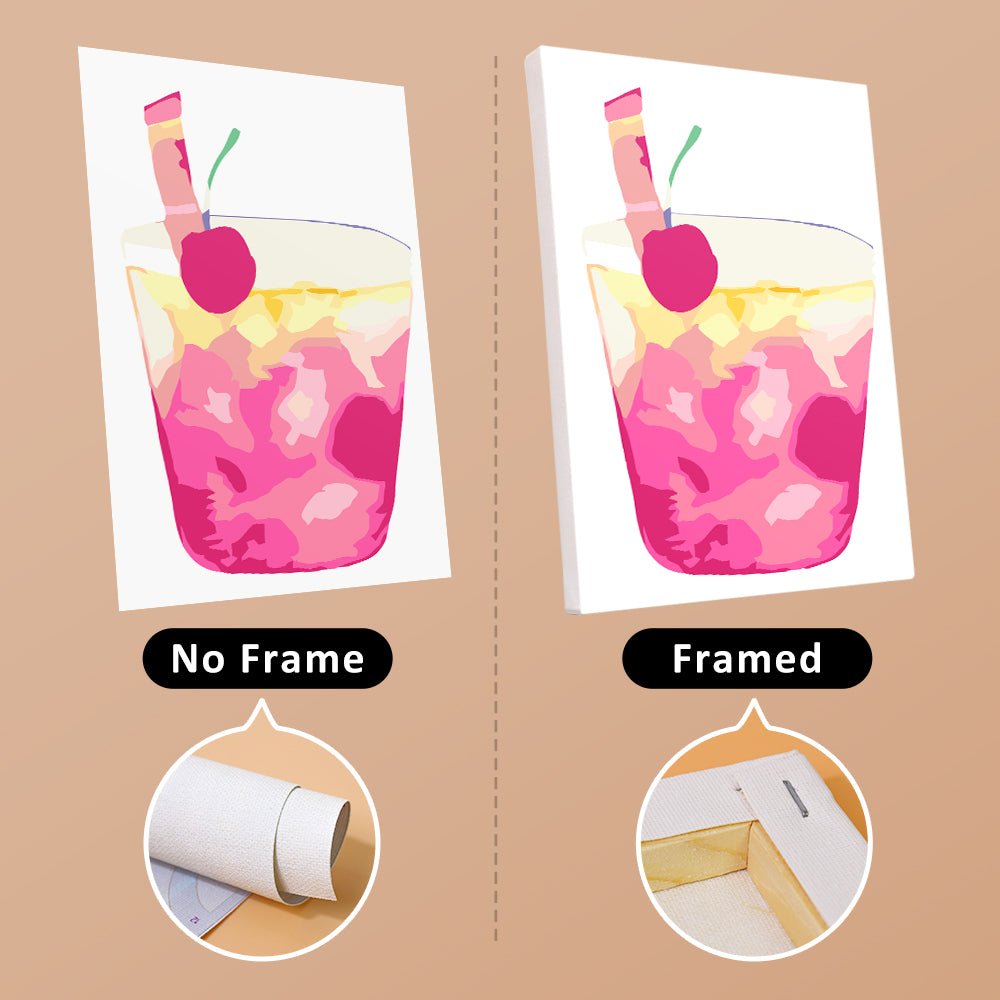 Pastel Drink Dreams - Mini Paint by Numbers Kit (6 Pieces) paint by numbers kit