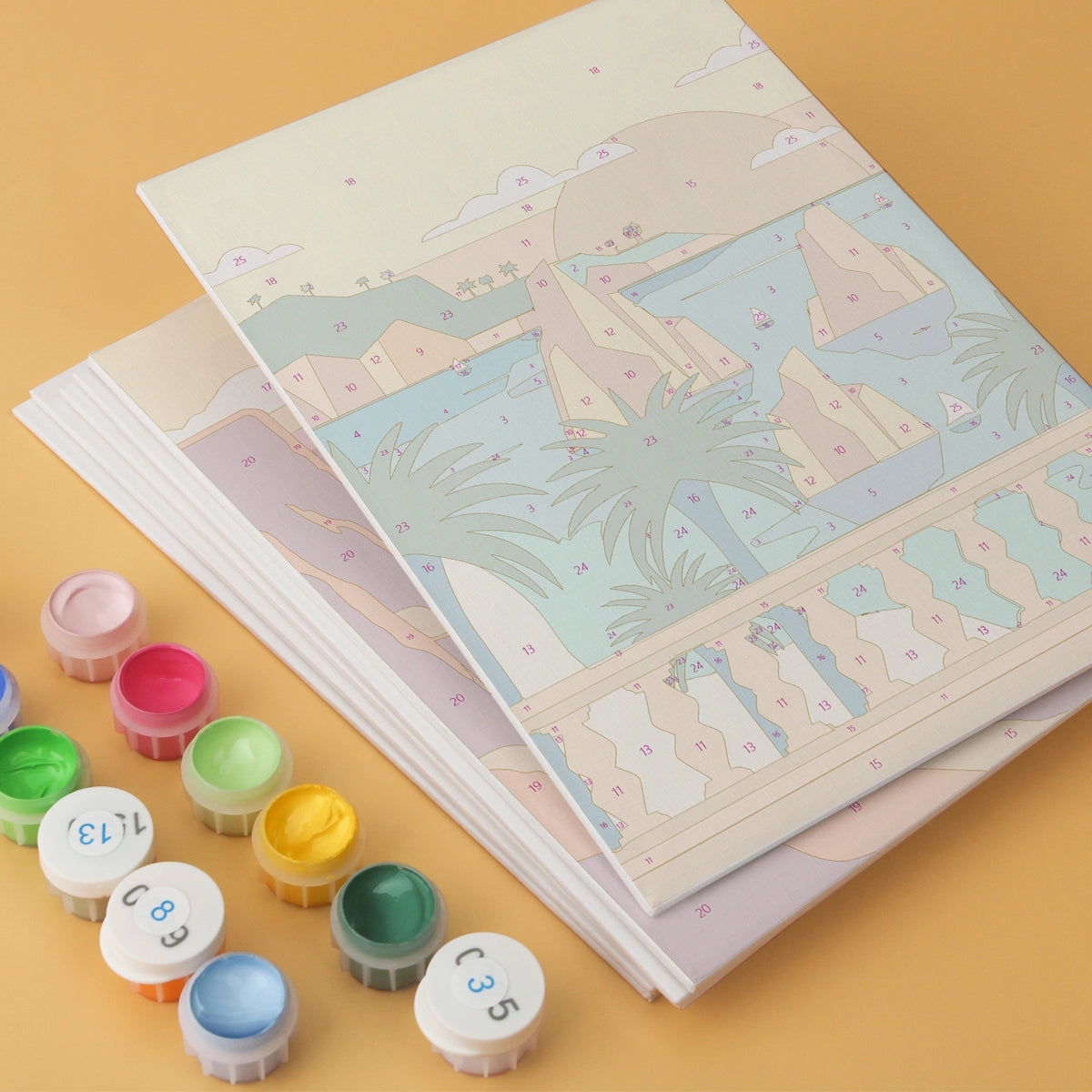 Dream Destinations - Mini Paint by Numbers (6 Pieces)