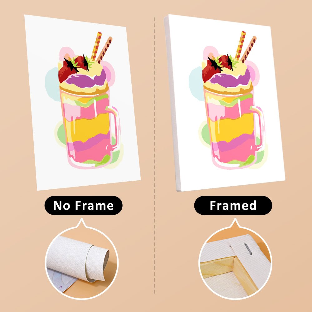 Sweet Sundae Sips - Mini Paint by Numbers Kit (6 Pieces) paint by numbers kit