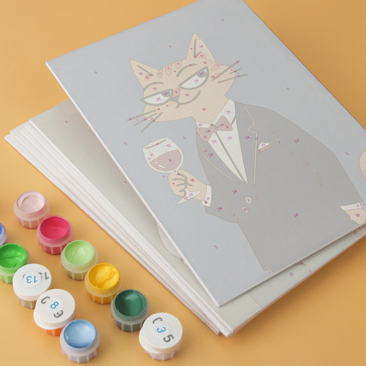 Chic Cats - Mini Paint by Numbers (6 Pieces)