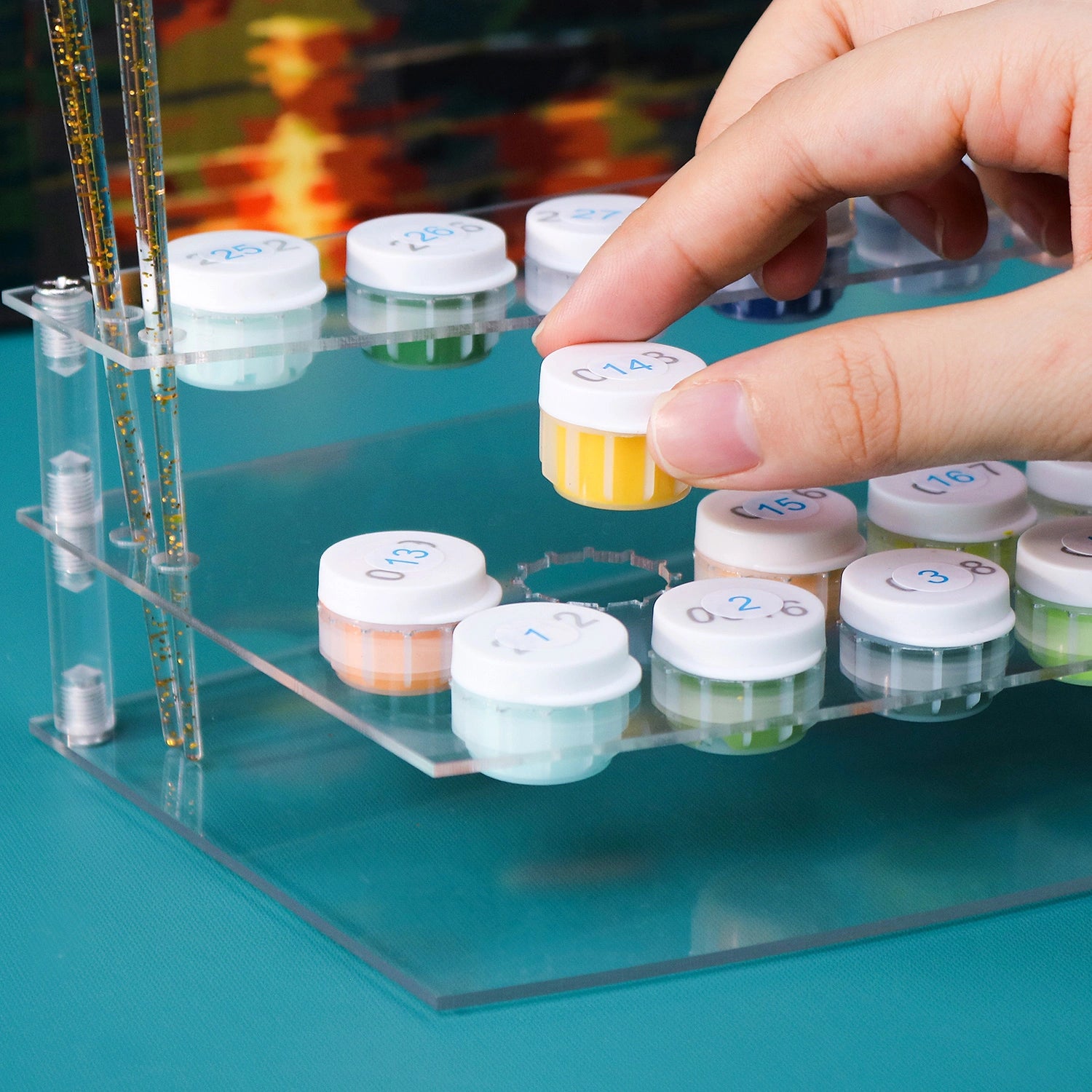 Paint Organizer Stand paint by numbers kit