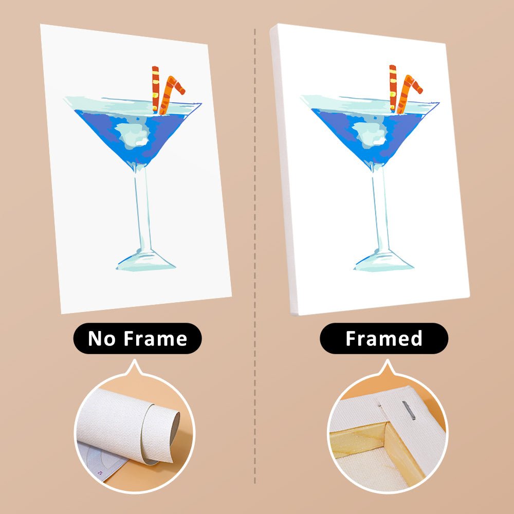 Modern Cocktail Shades - Mini Paint by Numbers Kit (6 Pieces) paint by numbers kit