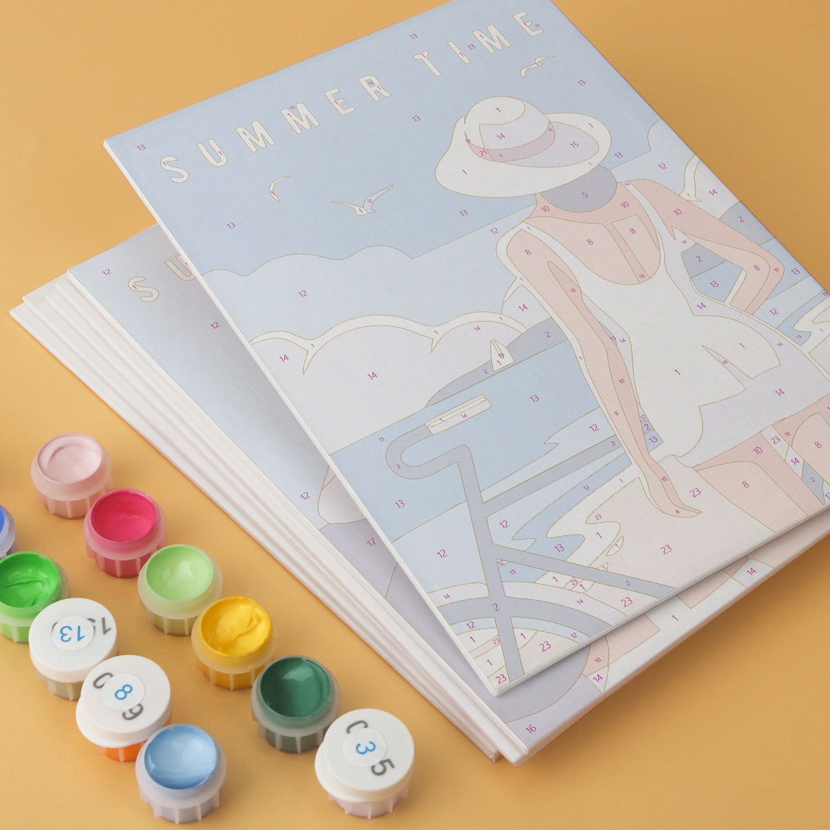 Summer Escape - Mini Paint by Numbers (6 Pieces)