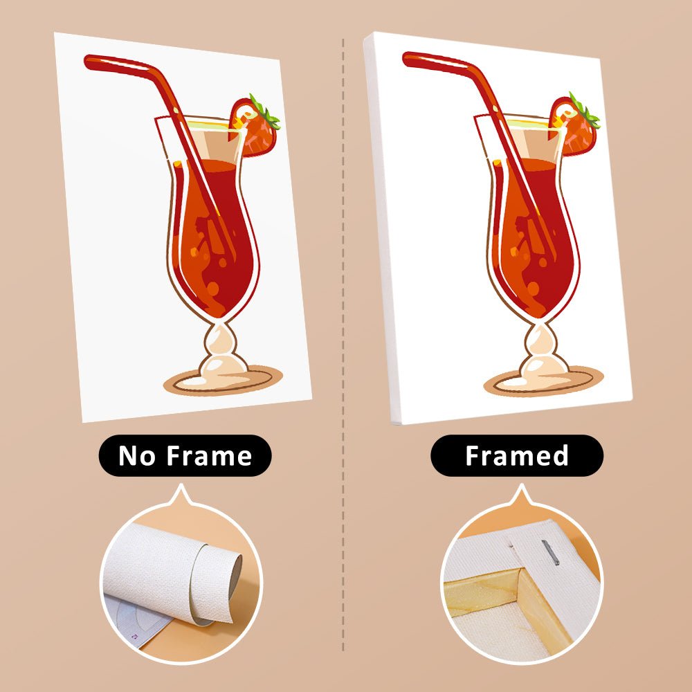Tropical Cocktail Hour - Mini Paint by Numbers Kit (6 Pieces) paint by numbers kit