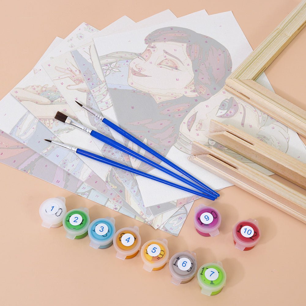 Snow Sisters Forever - Mini Paint by Numbers Kit (6 Pieces) paint by numbers kit
