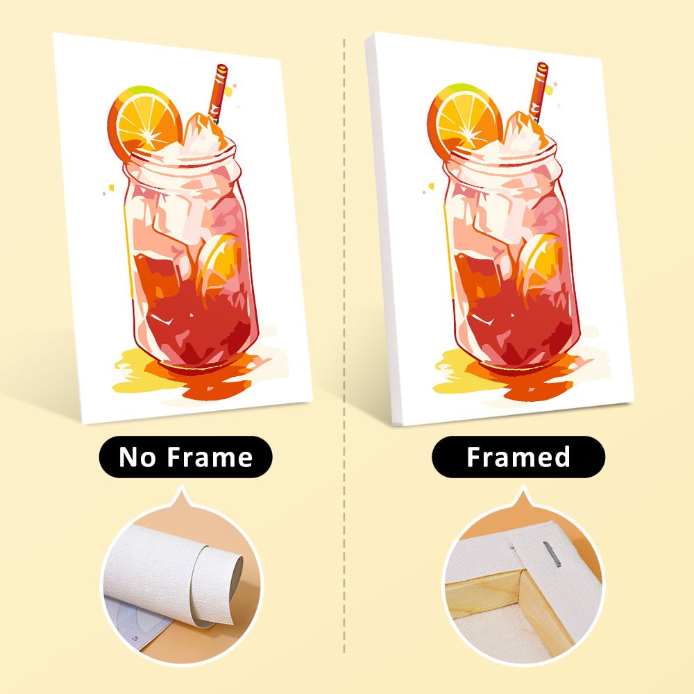 Citrus Mason Drinks - Mini Paint by Numbers Kit (6 Pieces) paint by numbers kit