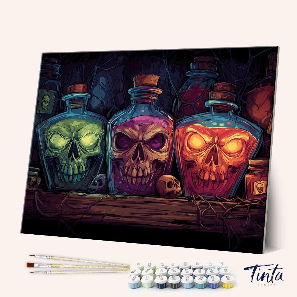Poison Bottles paint by numbers kit