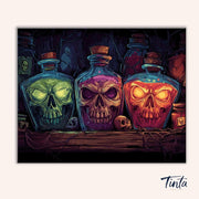 Poison Bottles paint by numbers kit