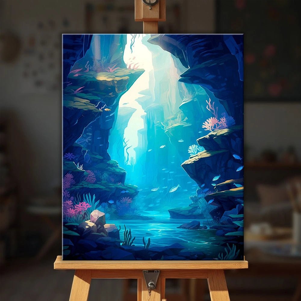 Hidden Underwater Canyon paint by numbers kit