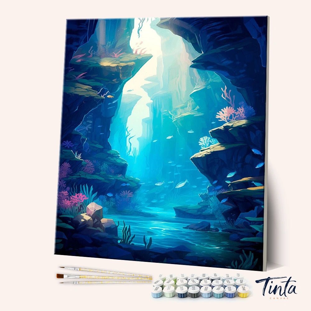 Hidden Underwater Canyon paint by numbers kit