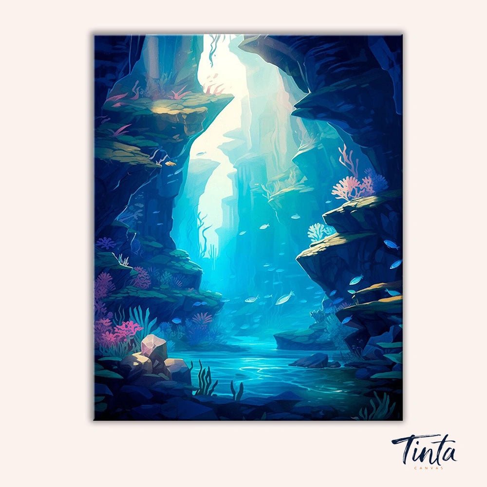 Hidden Underwater Canyon paint by numbers kit