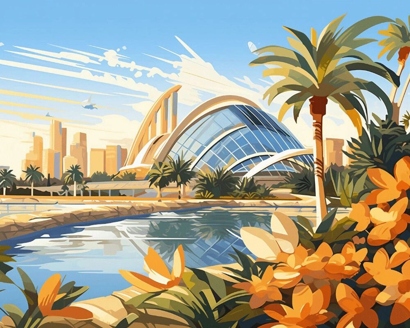 City of Arts and Sciences paint by numbers kit