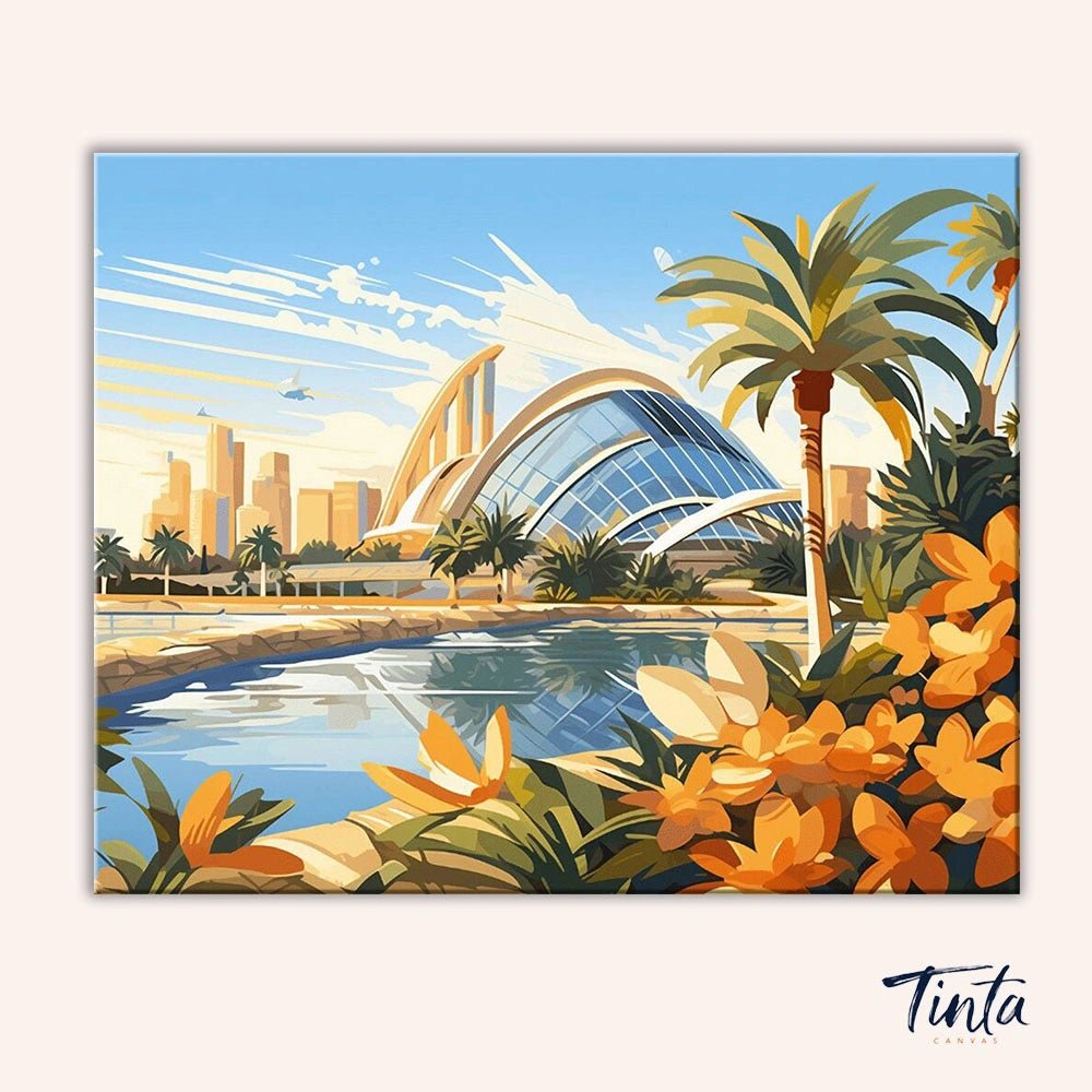 City of Arts and Sciences paint by numbers kit