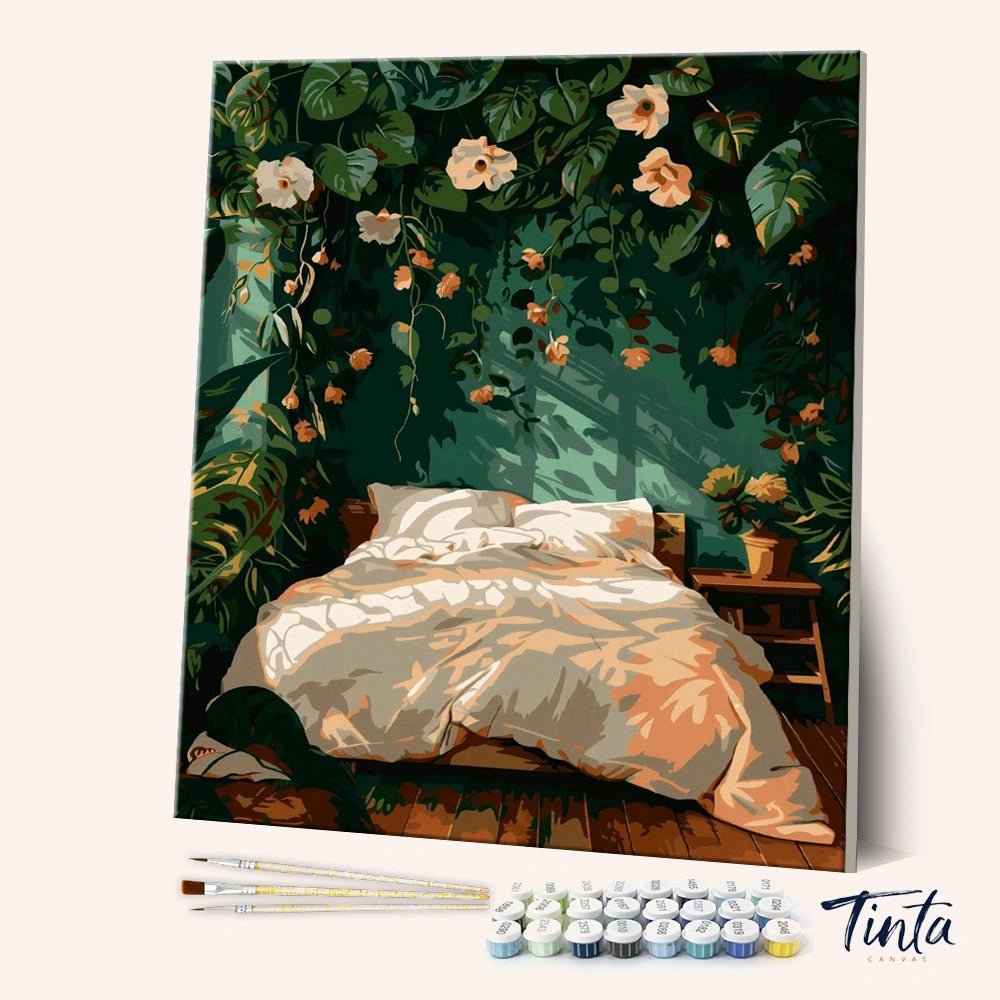 Garden Bedroom Retreat paint by numbers kit