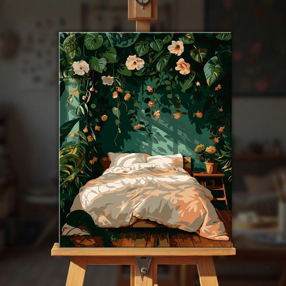 Garden Bedroom Retreat paint by numbers kit