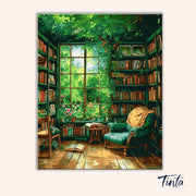 Verdant Book Nook paint by numbers kit