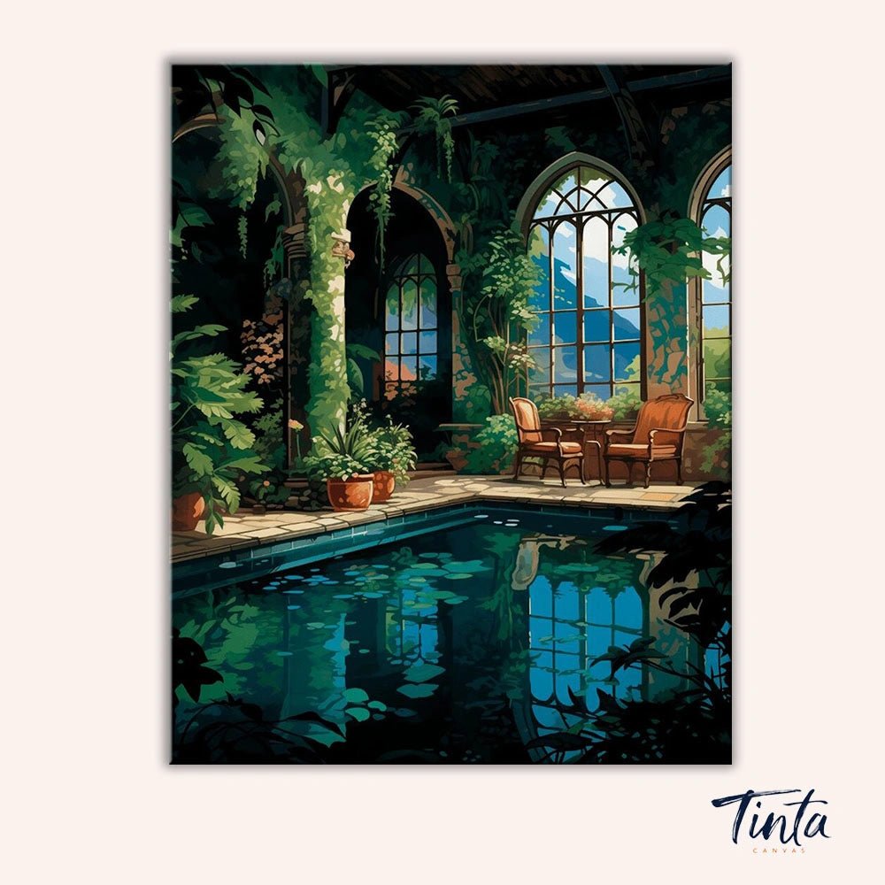 Verdant Indoor Pool paint by numbers kit
