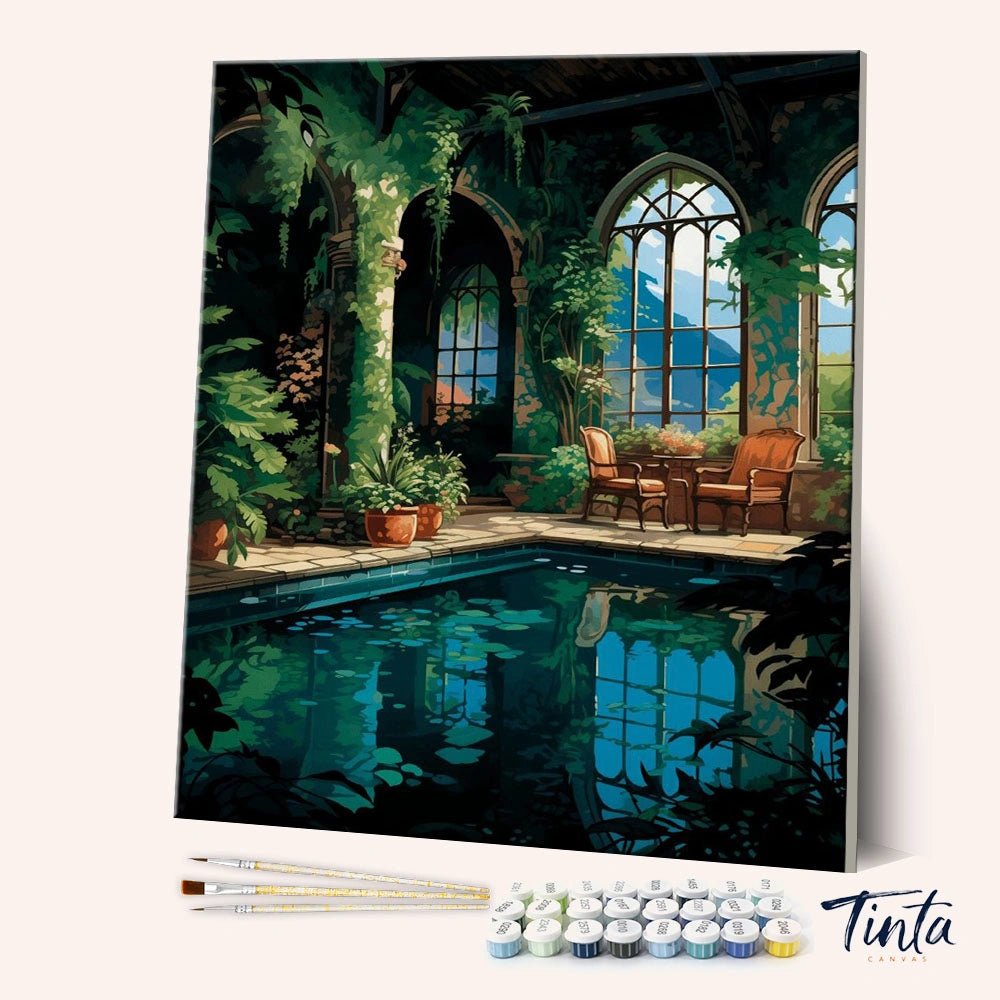 Verdant Indoor Pool paint by numbers kit