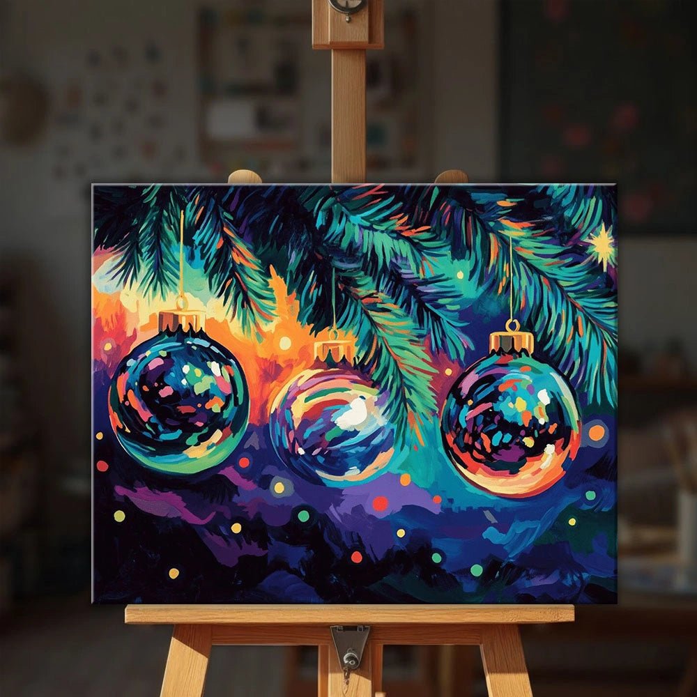 Vibrant Baubles paint by numbers kit