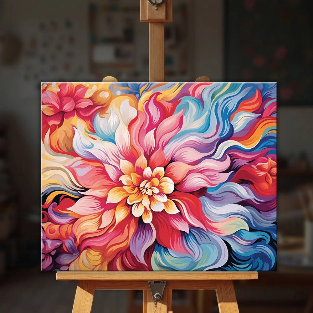 Blooming Colorburst paint by numbers kit