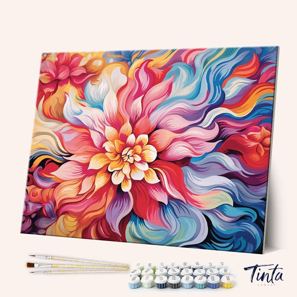 Blooming Colorburst paint by numbers kit