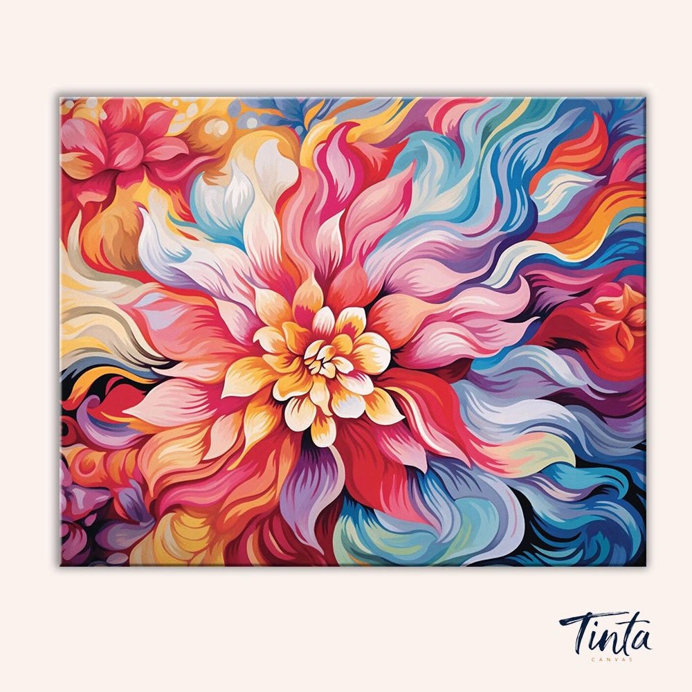 Blooming Colorburst paint by numbers kit