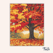 Autumn Maple Stillness paint by numbers kit