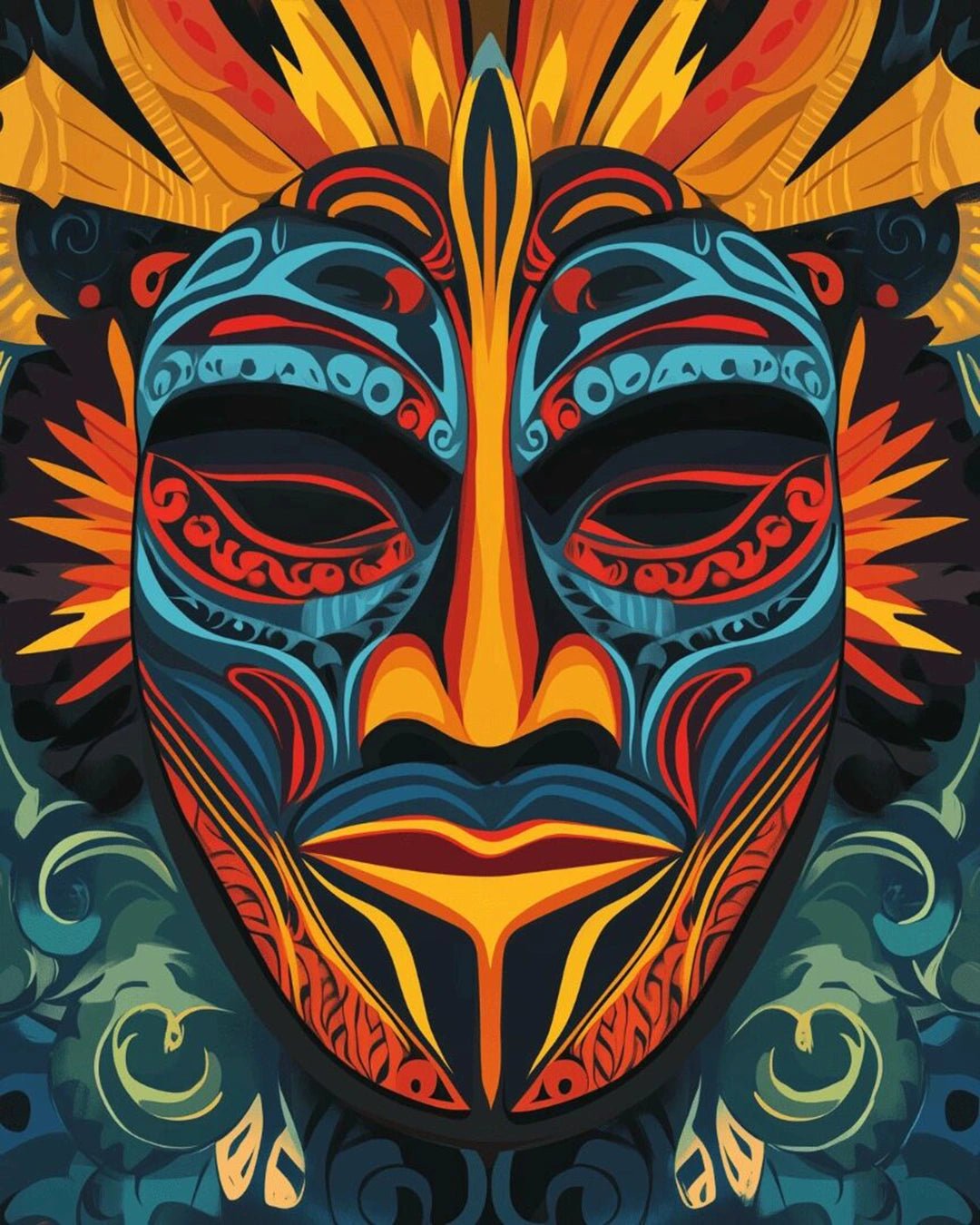 Vibrant Mask paint by numbers kit