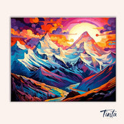 Radiant Mountain Valley paint by numbers kit
