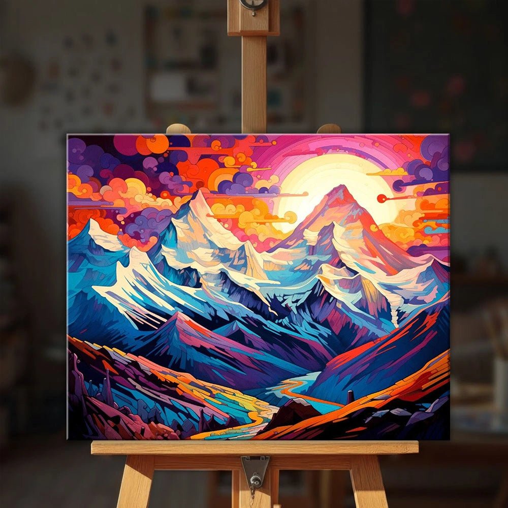 Radiant Mountain Valley paint by numbers kit