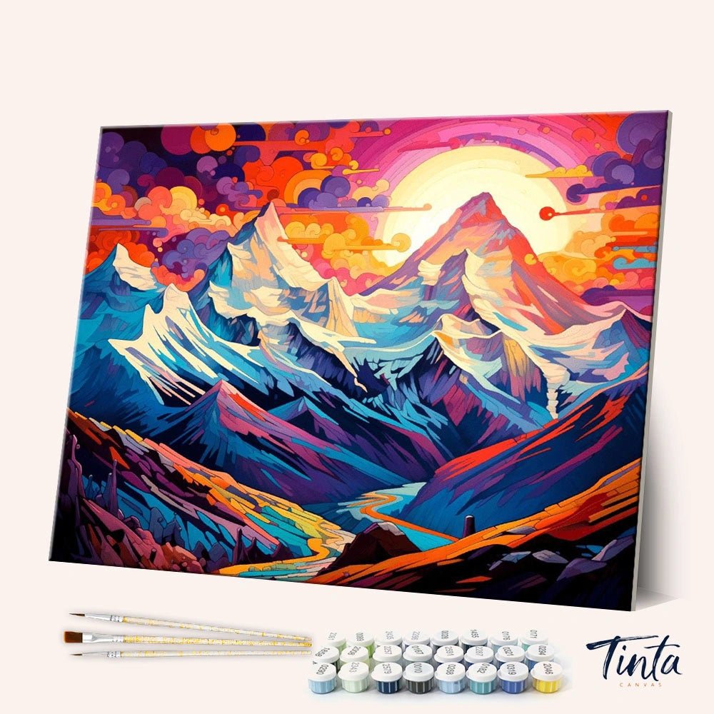 Radiant Mountain Valley paint by numbers kit