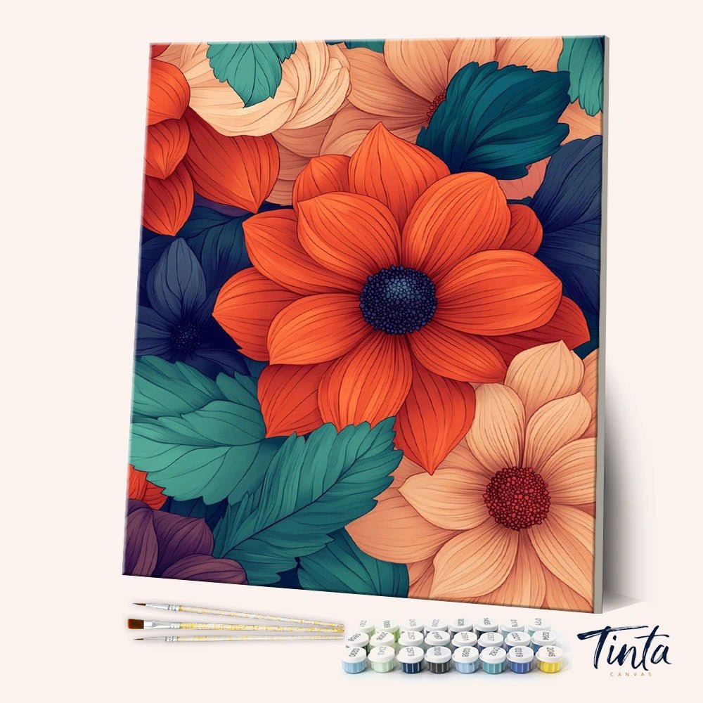 Petals in Harmony paint by numbers kit
