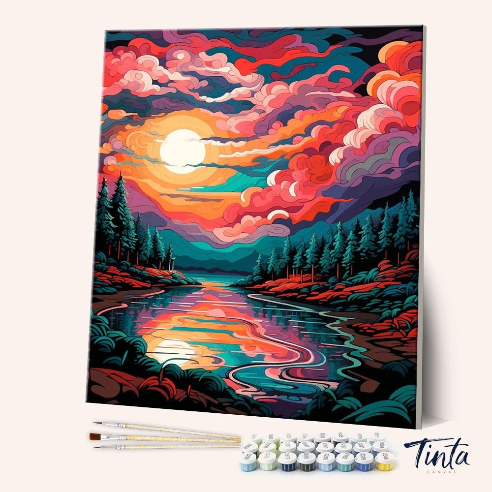 Vibrant Serenity paint by numbers kit