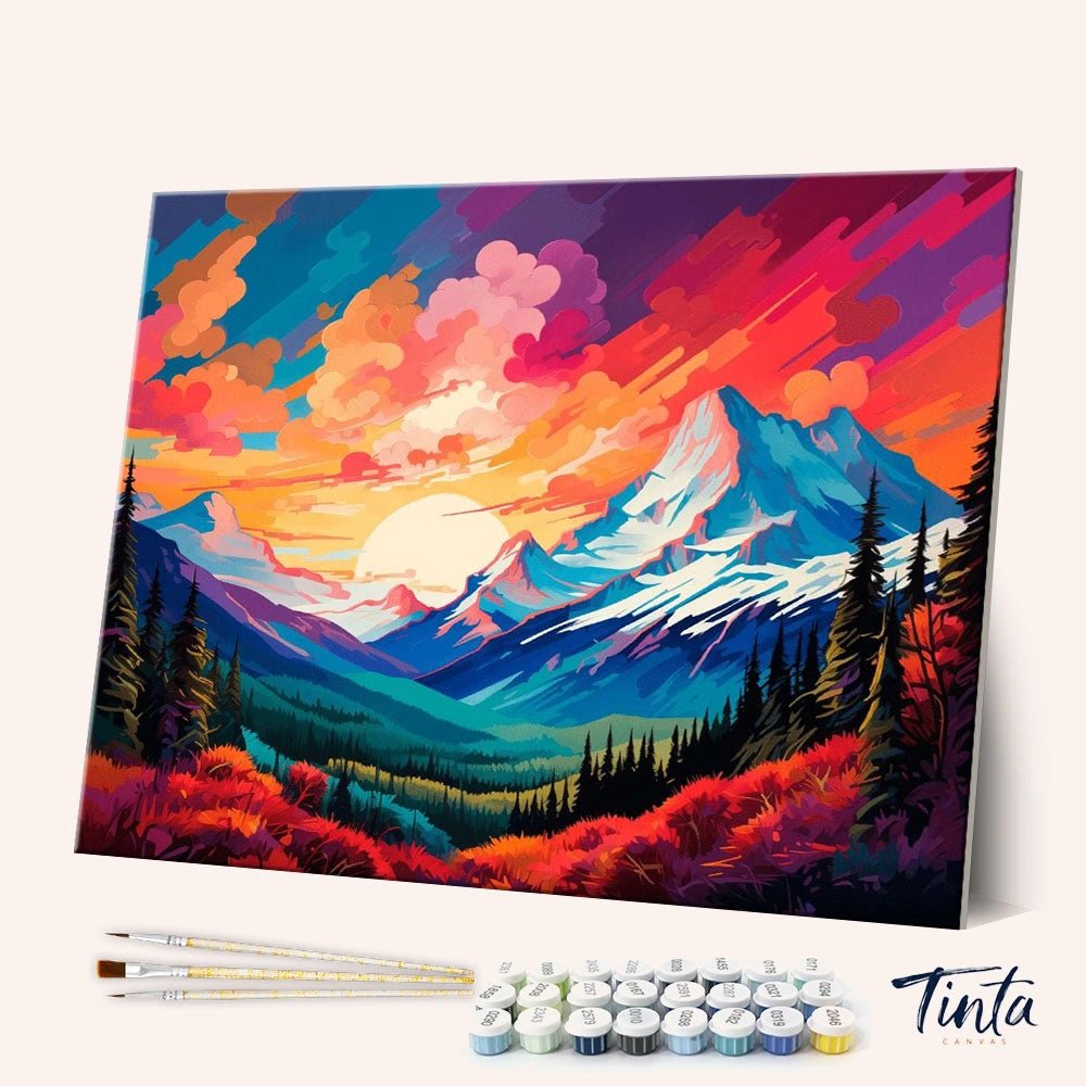 Emberlight Over the Peaks paint by numbers kit