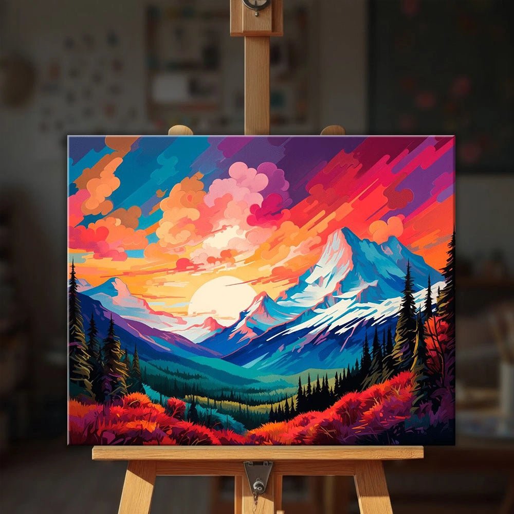 Emberlight Over the Peaks paint by numbers kit